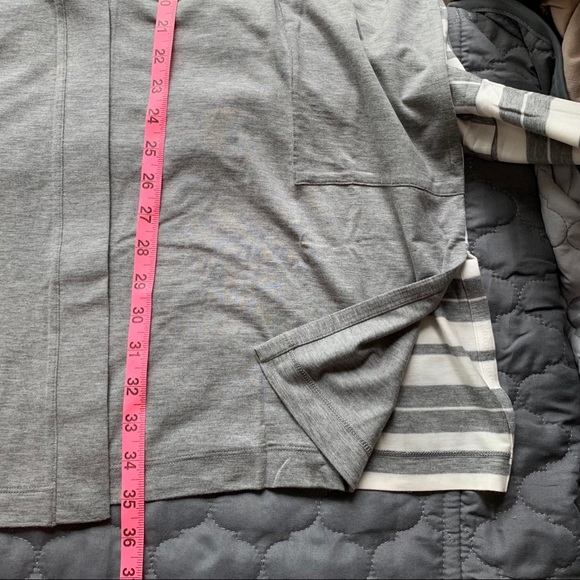 NWT J. Jill Pure Jill Grey Striped Cardigan - Picture 7 of 9